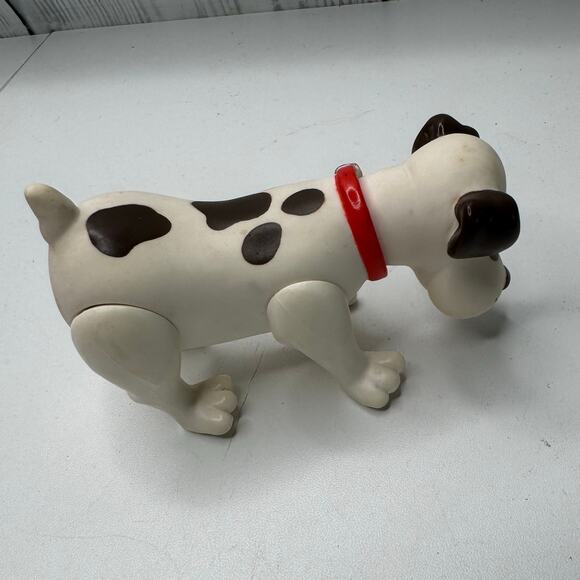 Vintage Pound Puppies White Brown Spot Dog Poseable 3.75" Figure 1986 - Picture 4 of 6